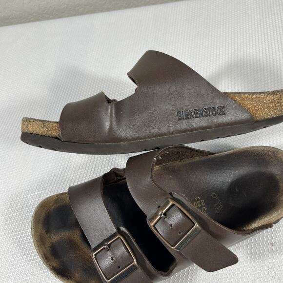 Birkenstock Arizona Mens 2 Buckle Soft Bed Real Leather Brown‎ Sandals 36/6 main image 3